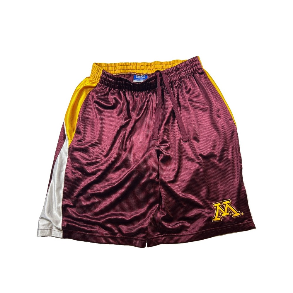 Vintage Minnesota Golden Gophers Shorts Men XL Burgundy  Dri Fit NCAA 90s *